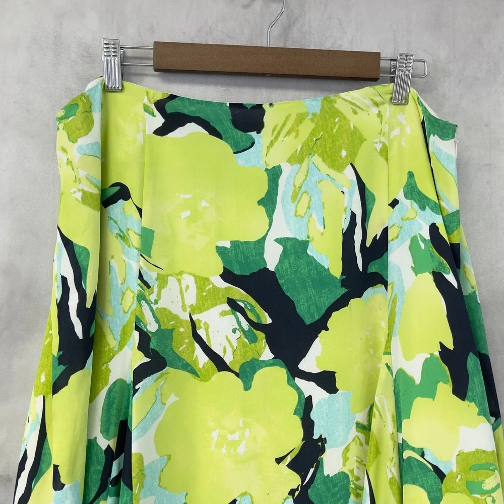 Nygard Collection Silk Skirt Womens 16 Floral Flowy Fairy Feminine Dainty Spring - Picture 2 of 9